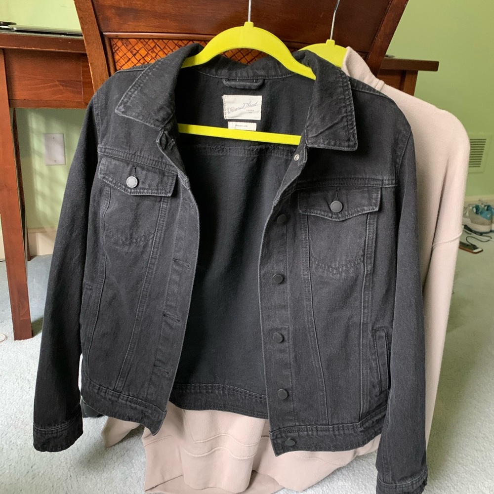 Black denim jacket